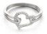 Romantic silver ring with zircons Heart R000210