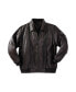 Big & Tall Embossed Leather Bomber Jacket