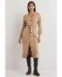 Фото #1 товара Boden Knitted Cardigan Wool-Blend Midi Dress Women's Brown 22