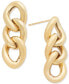 Фото #1 товара Polished Large Curb Link Drop Earrings in 10k Gold