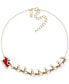 Gold-Tone Crystal Reindeer & Sleigh Statement Necklace, 18" + 3" extender, Created for Macy's