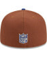 ფოტო #4 პროდუქტის Men's Brown, Royal New York Giants Harvest 75th Anniversary 59FIFTY Fitted Hat