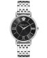 ფოტო #1 პროდუქტის Men's Swiss Stainless Steel Bracelet Watch 42mm