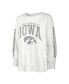 ფოტო #3 პროდუქტის Women's White Iowa Hawkeyes Statement SOA 3-Hit Long Sleeve T-shirt