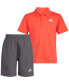 ფოტო #6 პროდუქტის Toddler & Little Boys 2-Pc. Logo-Print Mesh Polo Shirt & Shorts Set