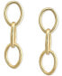 Polished Triple Oval Link Drop Earrings in 10k Gold
