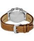 ფოტო #3 პროდუქტის Men's Eco-Drive Chronograph Brown Leather Strap Watch 42mm CA0621-05L