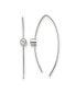 ფოტო #1 პროდუქტის Stainless Steel Polished CZ Threader Earrings