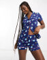 Chelsea Peers cute sealife short pyjama set in navy