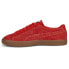 Фото #3 товара Puma Suede Vtg Hairy Suede Lace Up Mens Red Sneakers Casual Shoes 38569804