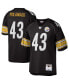 Фото #4 товара Men's Troy Polamalu Black Pittsburgh Steelers Legacy Replica Jersey