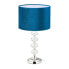 Фото #1 товара Настольная офисная лампа Relaxdays Таблица из кристаллов и бархата в синем цвете