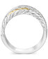 EFFY® Diamond Baguette Crossover Ring (1/5 ct. t.w.) in Sterling Silver & 14k Gold-Plate