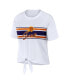Фото #2 товара Women's White Phoenix Suns Tie-Front T-shirt