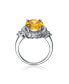 Фото #2 товара Sterling Silver Yellow Cubic Zirconia Oval Ring