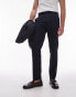 Фото #2 товара Topman linen blend mix slim suit trouser in navy