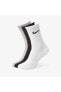 Фото #1 товара Antrenman Spor Çorap Üç Çift 34-38 Numara Siyah Beyaz Gri renk