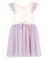 Little Girls Ombre Pleated Mesh Sequin Caticorn Dress