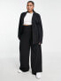 Фото #4 товара ASOS DESIGN Curve jersey belted suit blazer in black