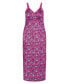 Фото #1 товара Womens Plus size Lace Trim Maxi Sleep Dress - purple