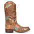 Фото #1 товара Corral Boots Floral Inlay Embroidery Iridescent Square Toe Cowboy . Womens Size