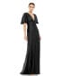 Фото #1 товара Women's Ieena Flounce Sleeve V Neck Trumpet Gown