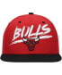 ფოტო #2 პროდუქტის Men's Red, Black Chicago Bulls Hardwood Classics Soul Transcript Snapback Hat