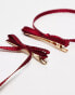 ASOS DESIGN pack of 2 bow hair clips in burgundy