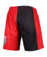 ფოტო #3 პროდუქტის Men's Black, Red Portland Trail Blazers Hardwood Classics 1996 Split Swingman Shorts