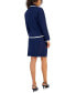 ფოტო #2 პროდუქტის Women's Sparkle Contrast-Trim Jacket & Pencil Skirt Suit