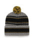 Фото #2 товара Men's Graphite Pittsburgh Steelers Rexford Cuffed Knit Hat with Pom