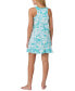 Women's Sleeveless Ruffled Printed Chemise