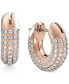 Фото #1 товара Gold-Tone Pavé Crystal Dextera Hoop Earrings, 0.62"