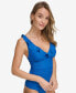 ფოტო #3 პროდუქტის Women's Ruffled Tummy-Control Tankini Top