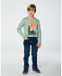 Фото #3 товара Toddler Boys Long Sleeve T-Shirt With Print Sage - Toddler|Child