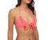 Seafolly Goddess Hot Red Pleat Frill Triangle Bikini Top String Swimwear Size 2