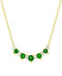 Фото #1 товара Emerald (3/4 ct. t.w.) & Diamond (1/5 ct. t.w.) 16" Collar Necklace in 14k Gold