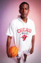Фото #2 товара Fit Nba Chicago Bulls Lisanslı Oversize Fit Kapüşonlu Tişört