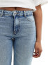 Фото #5 товара Vero Moda Kyla mid rise wide straight leg jeans in light blue wash