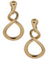 Фото #1 товара Gold-Tone Infinity Clip-On Drop Earrings