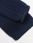 French Connection knitted tie in marine