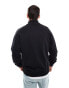 HUGO Red diqiele half zip sweatshirt in black