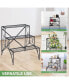 3 Tier Stair Style Metal Plant Stand Garden Shelf Flower Pot