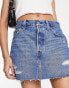 Levi's icon skirt in mid wash blue