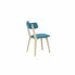 Фото #2 товара Обеденный стул DKD Home Decor 51 x 46 x 76 cm Натуральный Синий Металл Полиуретан