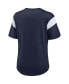 ფოტო #4 პროდუქტის Women's Heather College Navy Seattle Seahawks Primary Logo Fashion Top