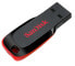 SanDisk Cruzer Blade - 64 GB - USB Type-A - 2.0 - Capless - 2.5 g - Black - Red