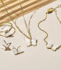 Beautiful gold-plated Radiant Wings necklace JF04424710 clear, gold, pearly, white - фото #5