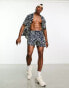 Фото #3 товара ASOS DESIGN co-ord swim shorts in short length in mixed animal print