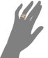 ფოტო #2 პროდუქტის Pave Rose by EFFY® Diamond Diamond Leaf and Flower Ring (9/10 ct. t.w.) in 14k Rose Gold